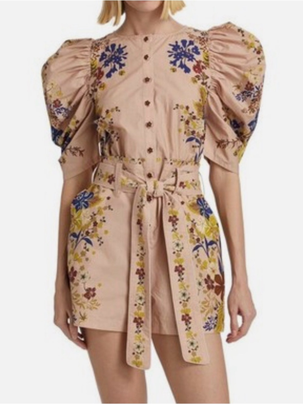 Farm Rio Romantic Lightness Romper Size Small